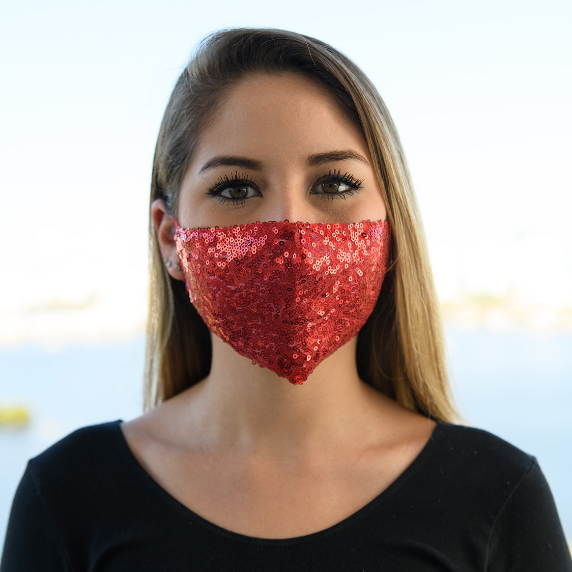 Red Sequin Mask